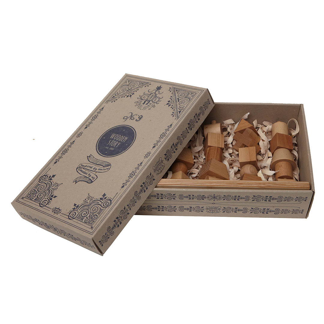 NEW Wooden Story Natural Stacking Toy