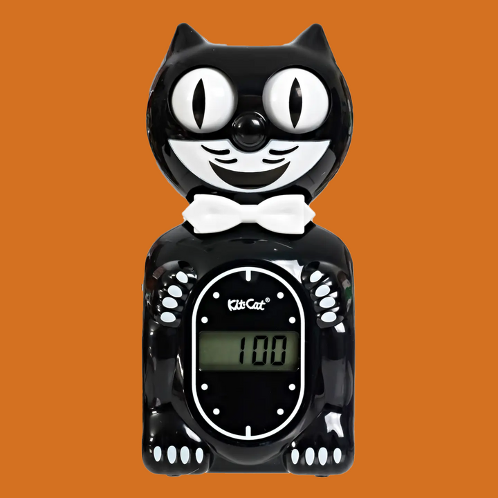 NEW Solar Kit-Cat Digital Alarm Clock – Classic Black