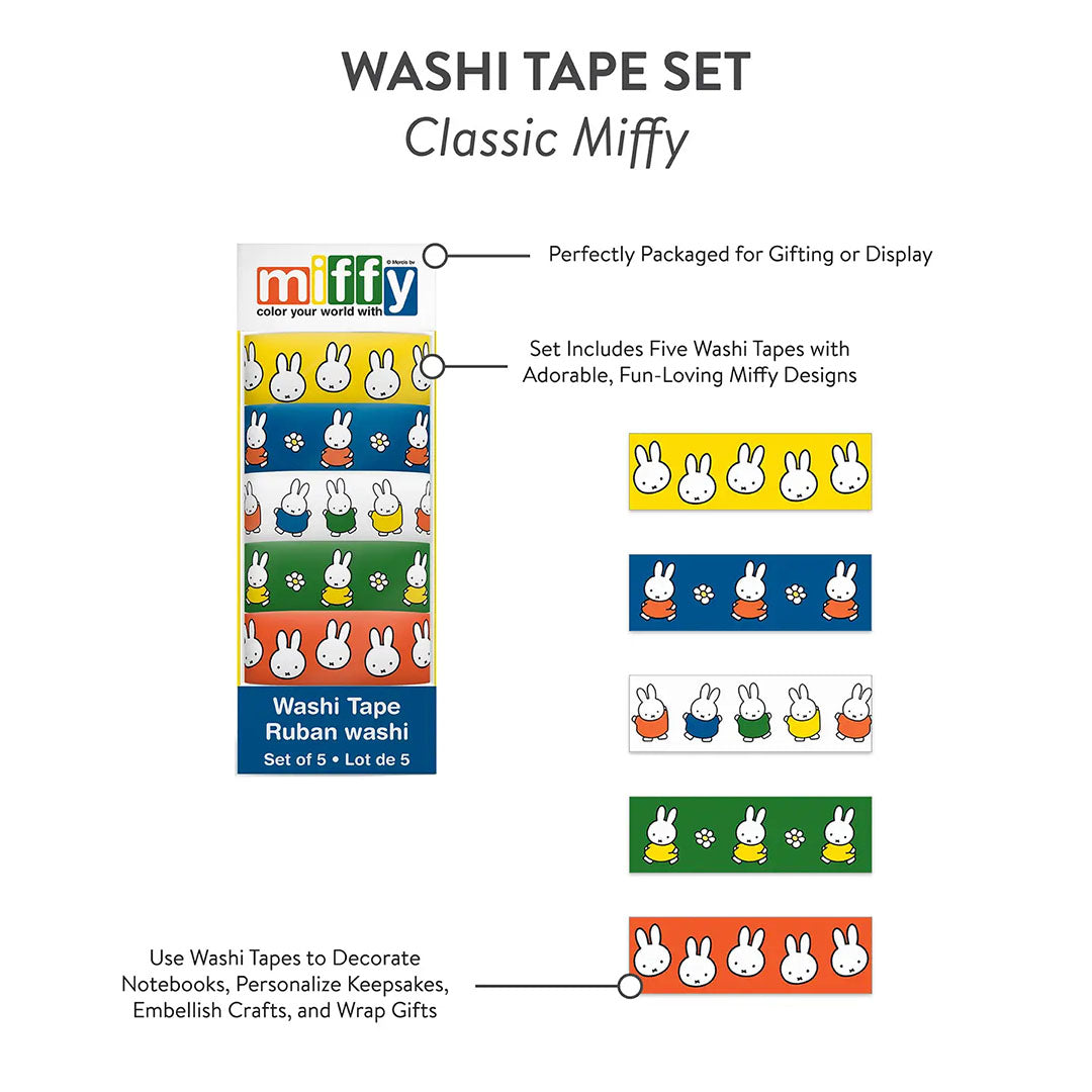 Washi Tape Set Classic Miffy - Set of 5