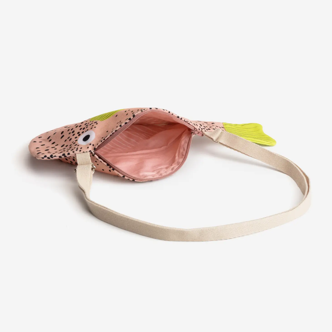 Kids Side Bag- Pink Pufferfish