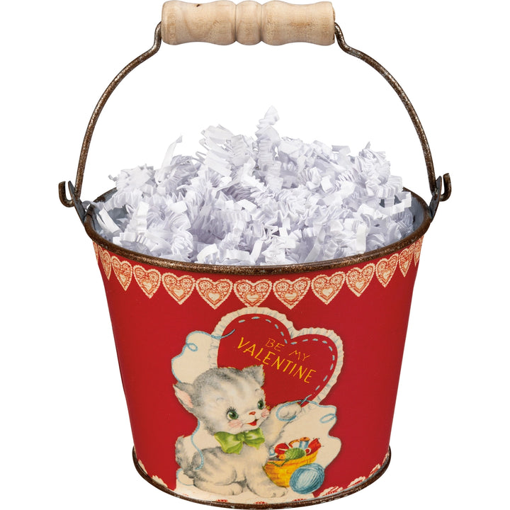 Retro My Valentine Metal Bucket