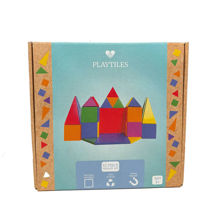 Magnetic Wooden Playtiles - Set of 32 Pieces
