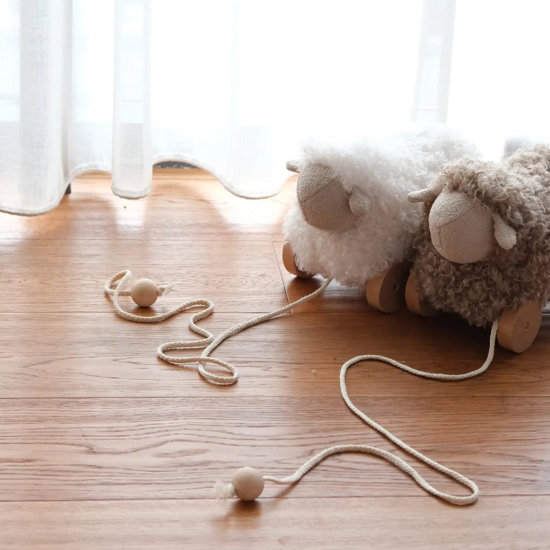 Pull-Along Sheep- Taupe