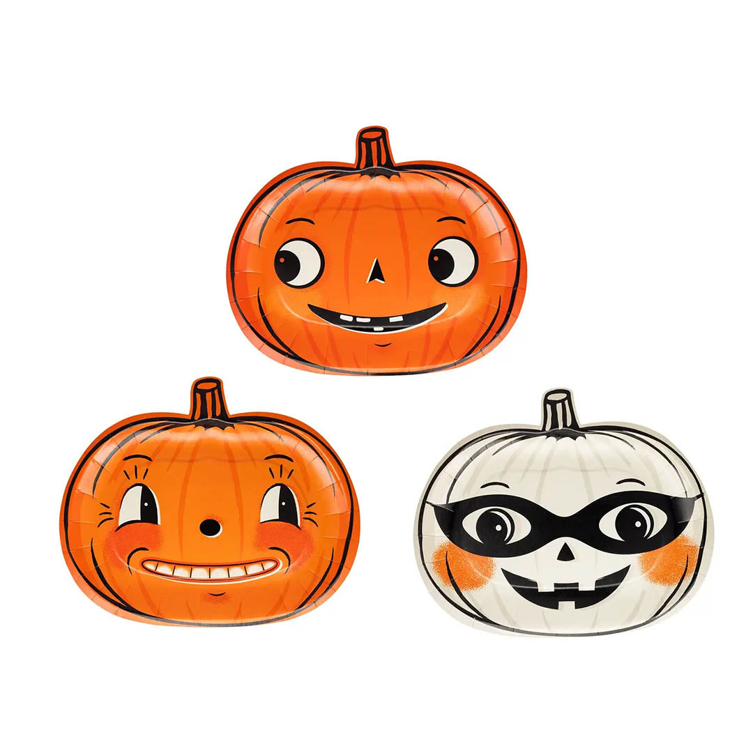 NEW Vintage Pumpkin Plate Set
