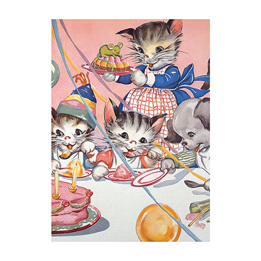 Greeting Birthday Card- Cats Birthday Party