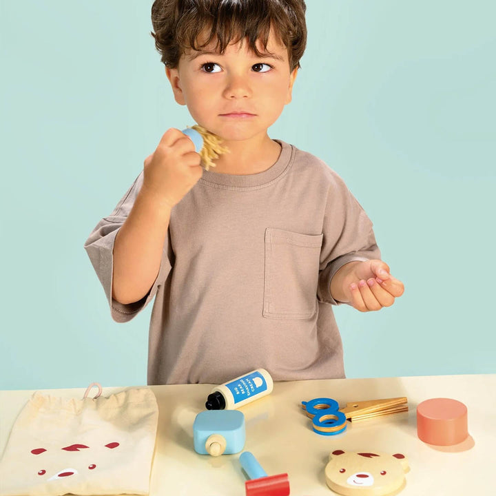 Wooden Toy Barber Set