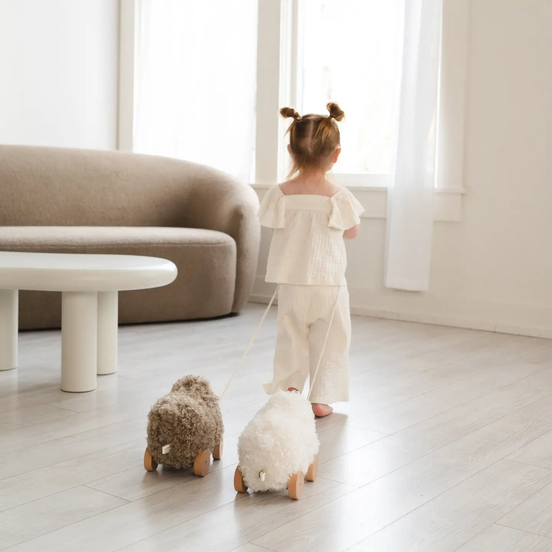Pull-Along Sheep- Taupe