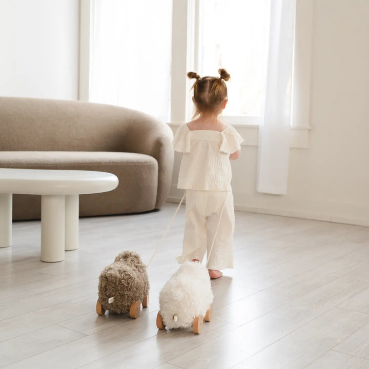 Pull-Along Sheep- Taupe