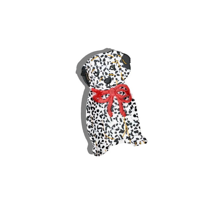 Hand-painted Dalmatian Claw Hair Clip