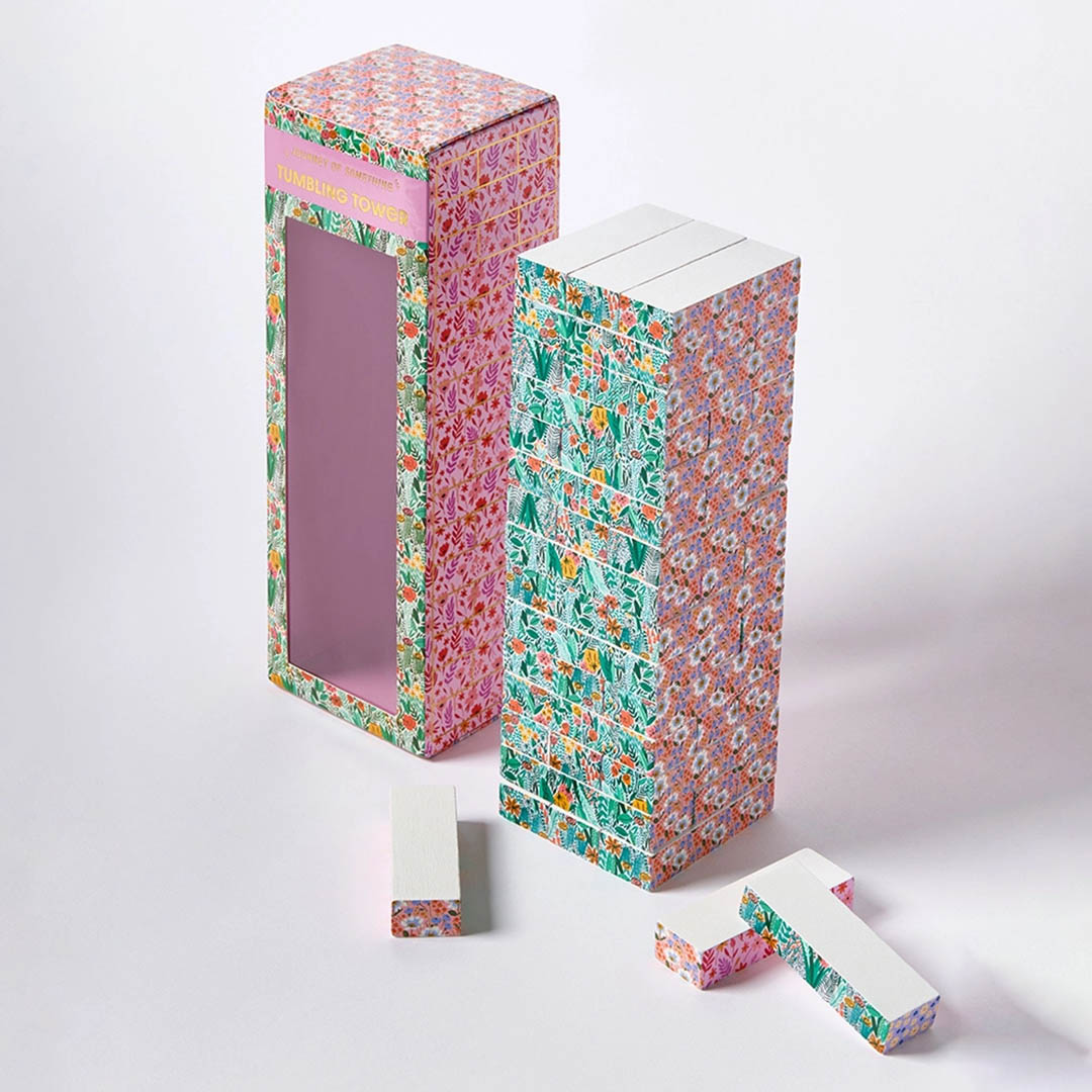 Floral Tumbling Tower Game