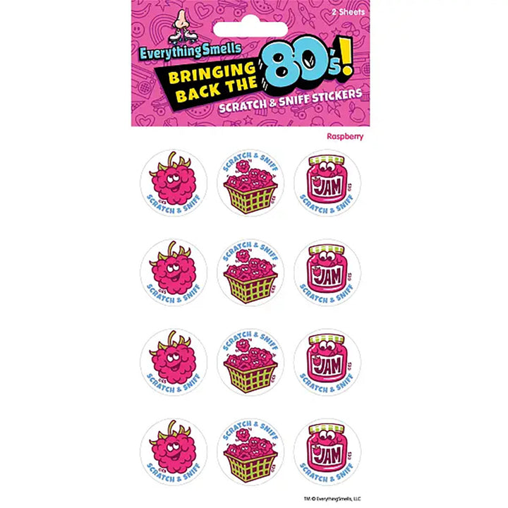 Raspberry Scratch & Sniff Stickers