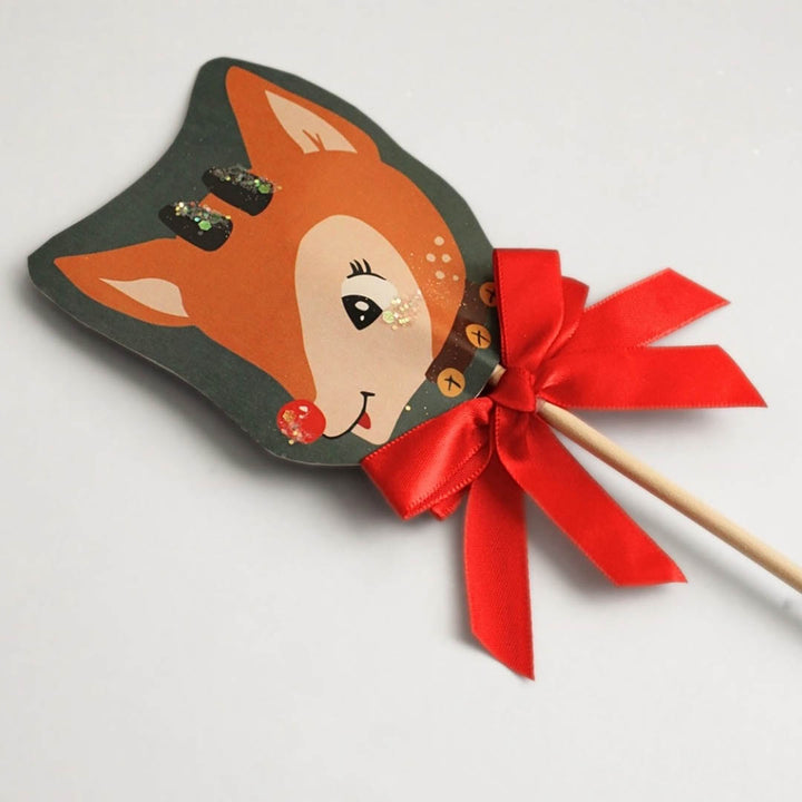 Vintage Rudolph Christmas Handmade Party Wand Decoration