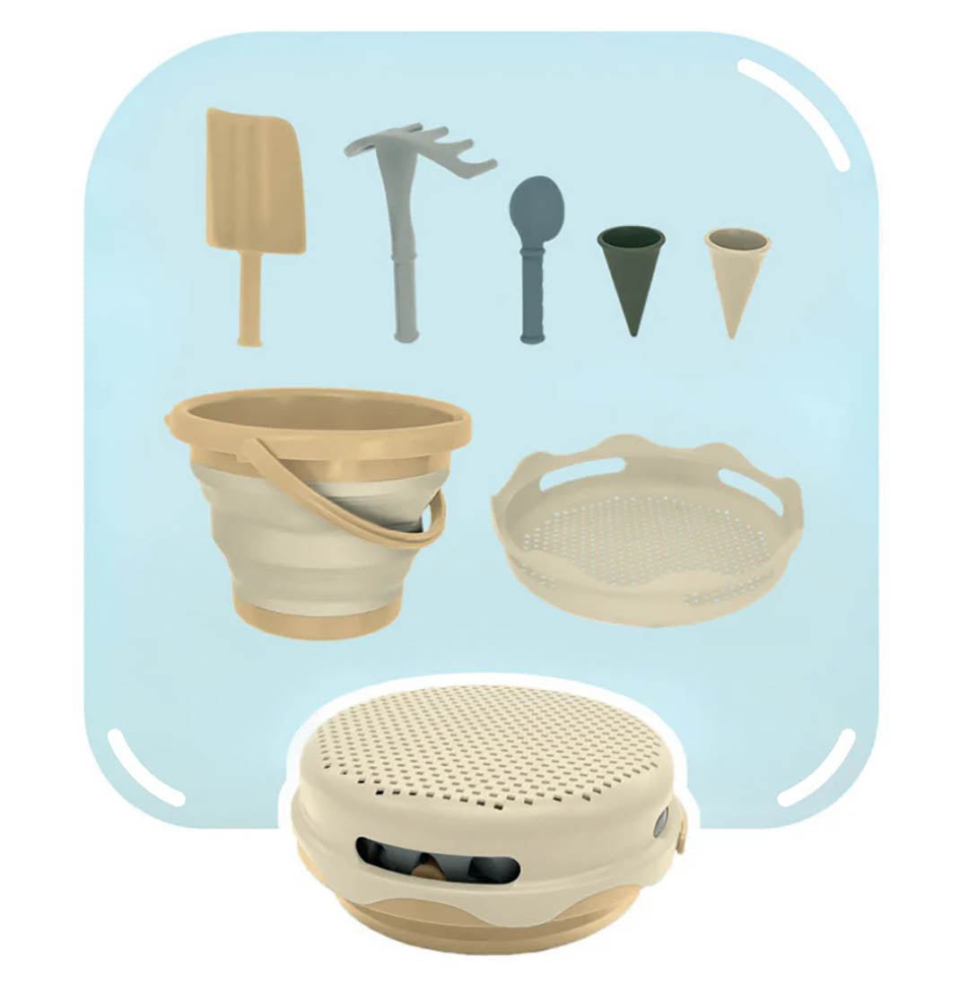 7in1 Sand Toys - Beige 7 Piece Set