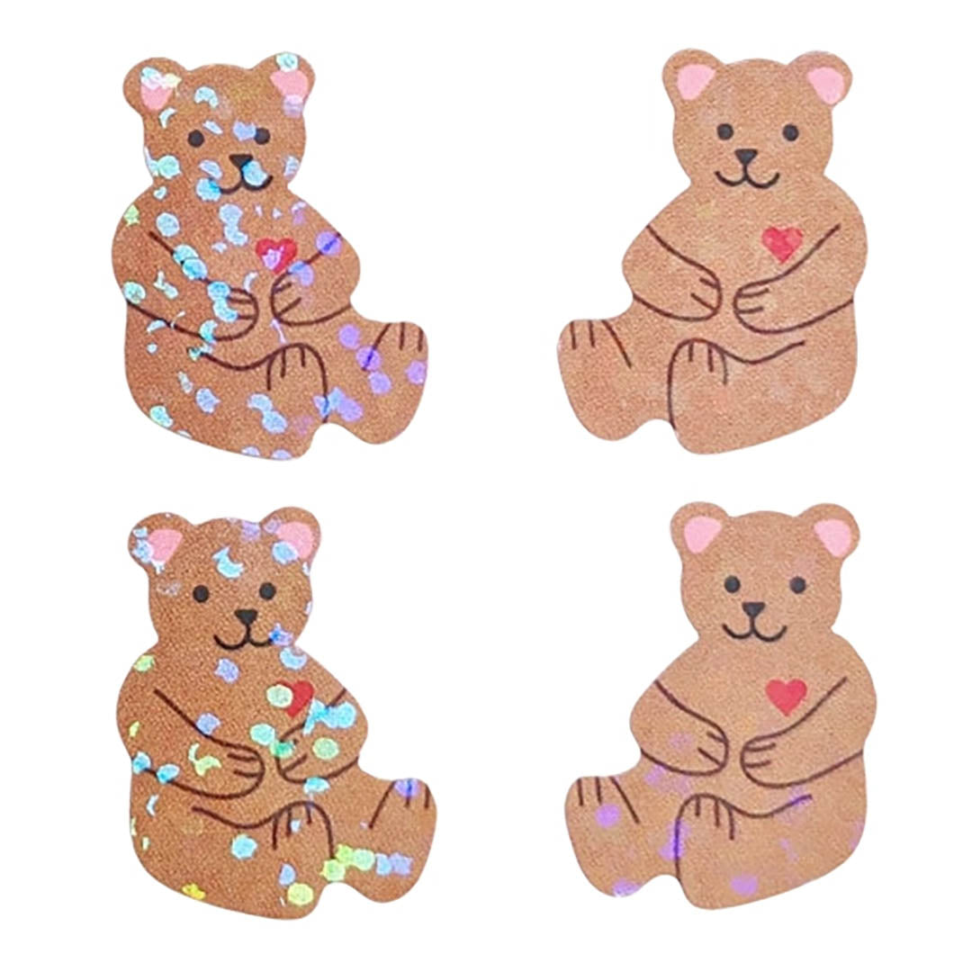 Speckled Beary Cute Vintage Inspired Stickers