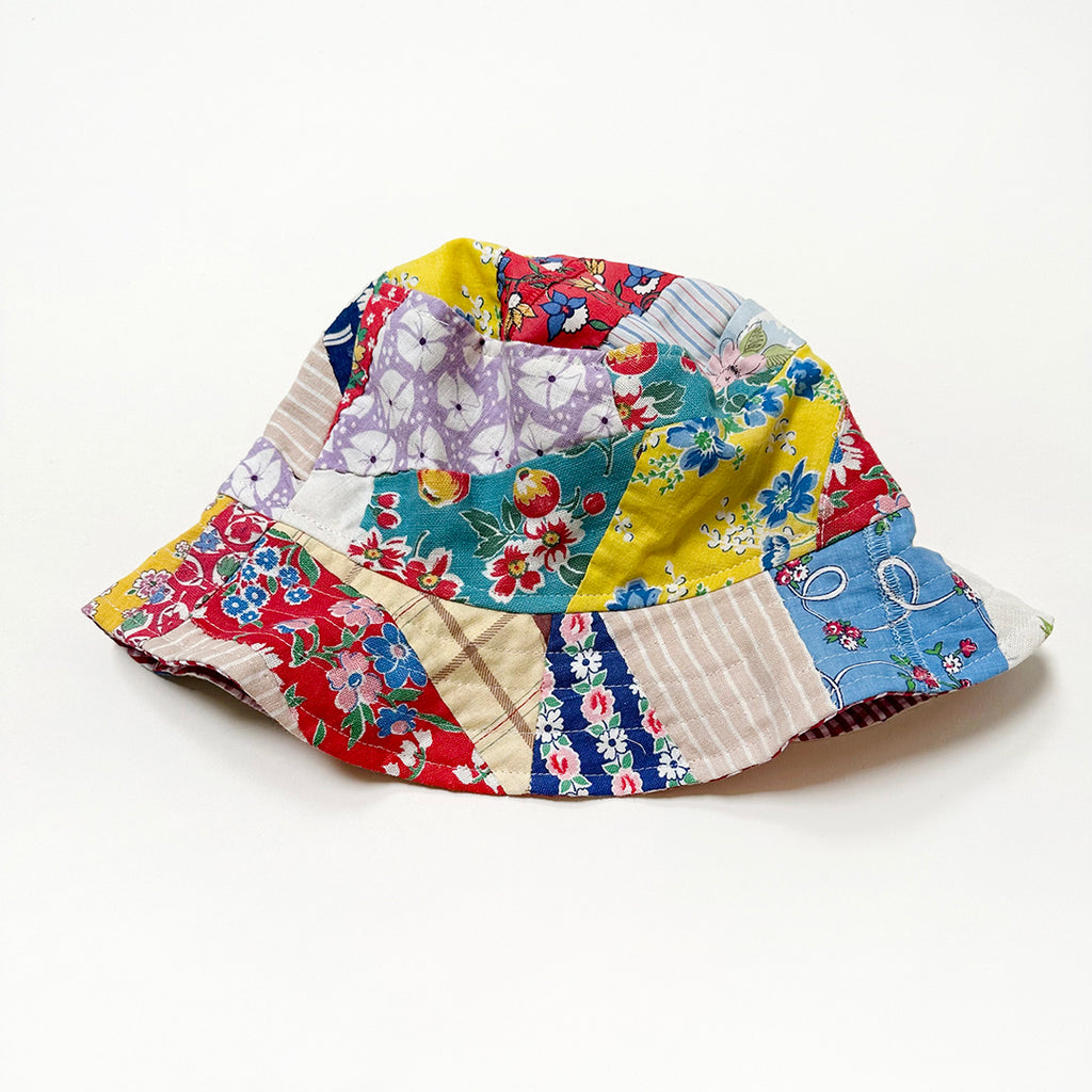NEW Folk Patchwork Kid's Bucket Hat- Primary Colors