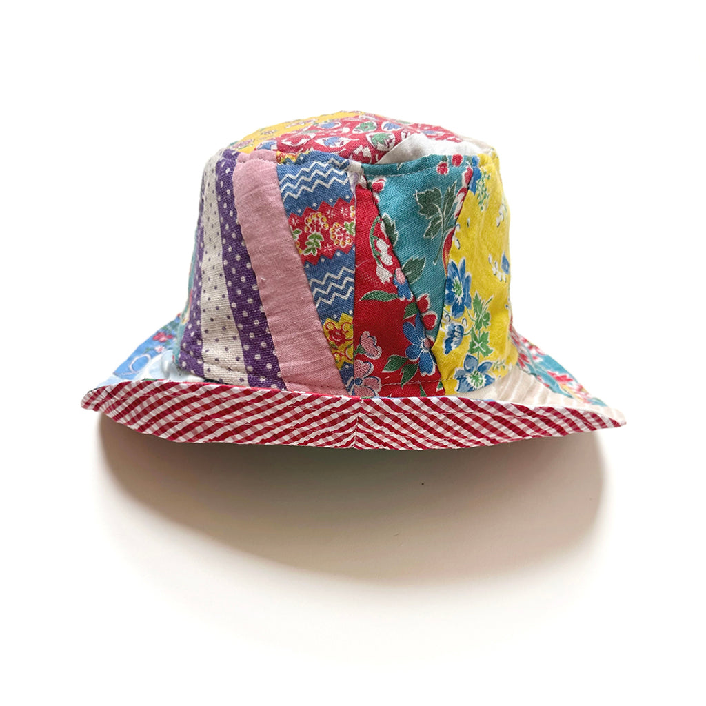 NEW Folk Patchwork Kid's Bucket Hat- Primary Colors