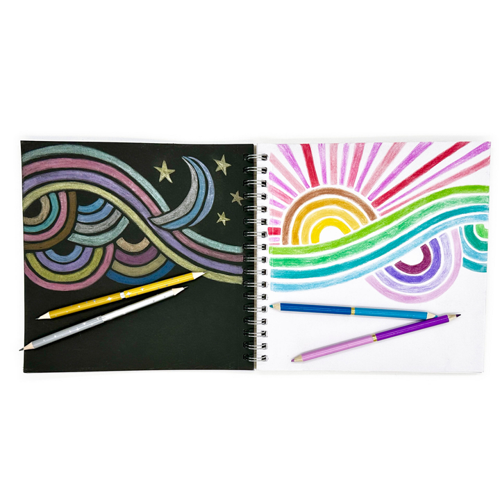 Double Metallic Dual Ended Colored Pencils Set