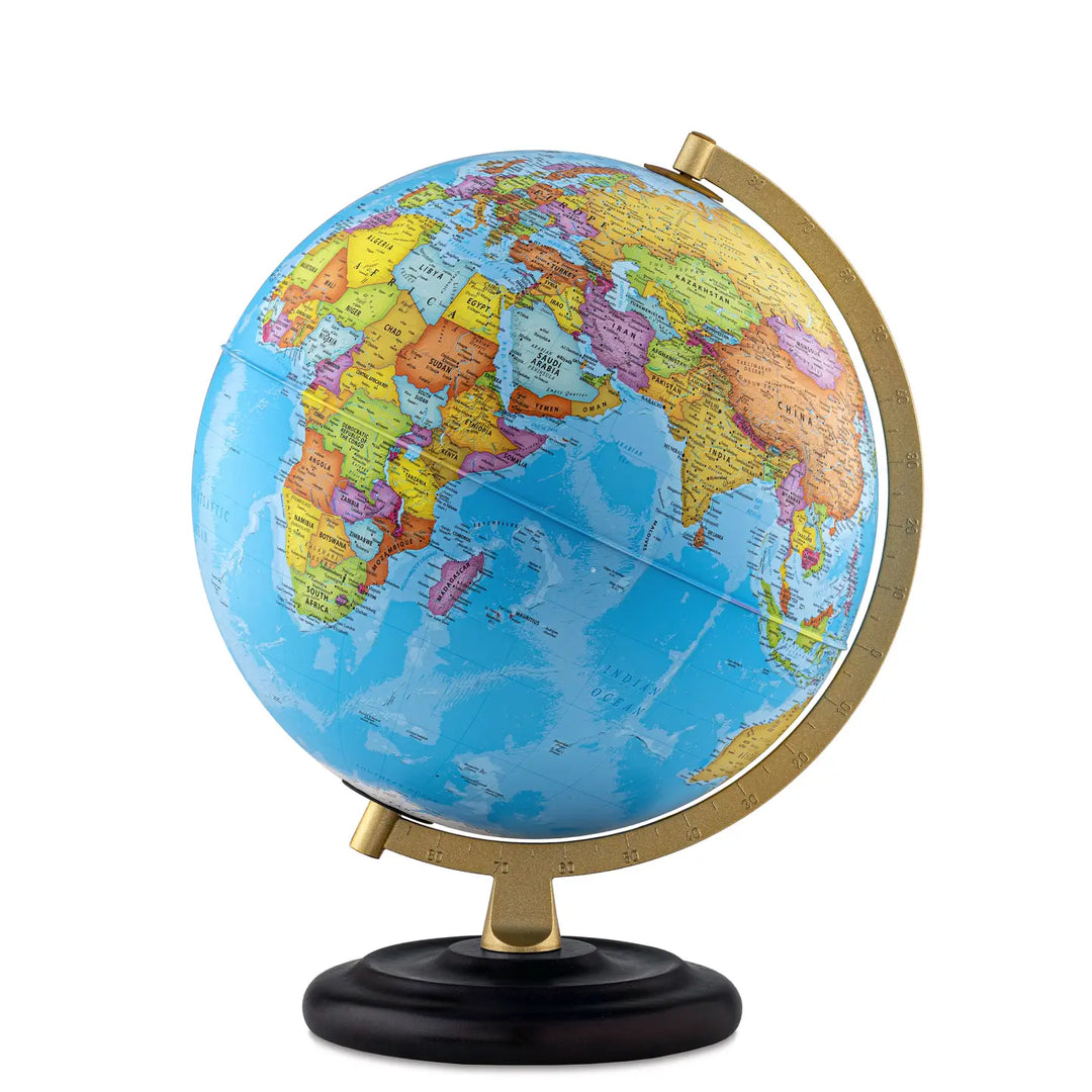 Classic Globe Light Lamp- Wood Base