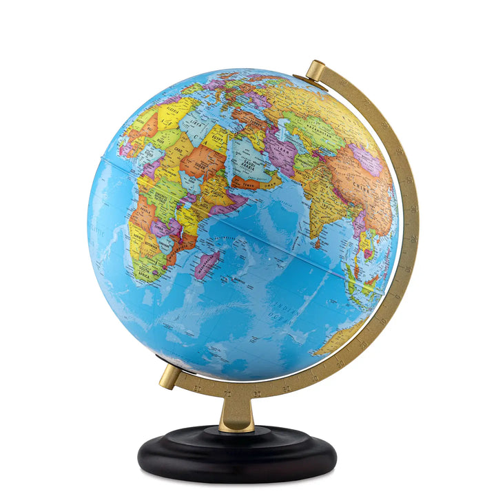 Classic Globe Light Lamp- Wood Base