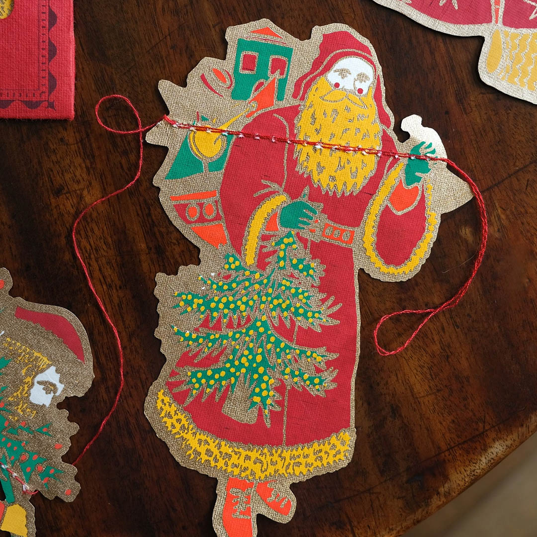 Saint Nicholas Sewn Paper Garland