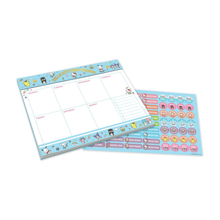 Hello Kitty and Friends College Blue Weekly Desk Pad