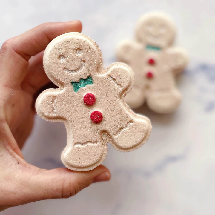 Gingerbread Man Bath Bomb with Toy