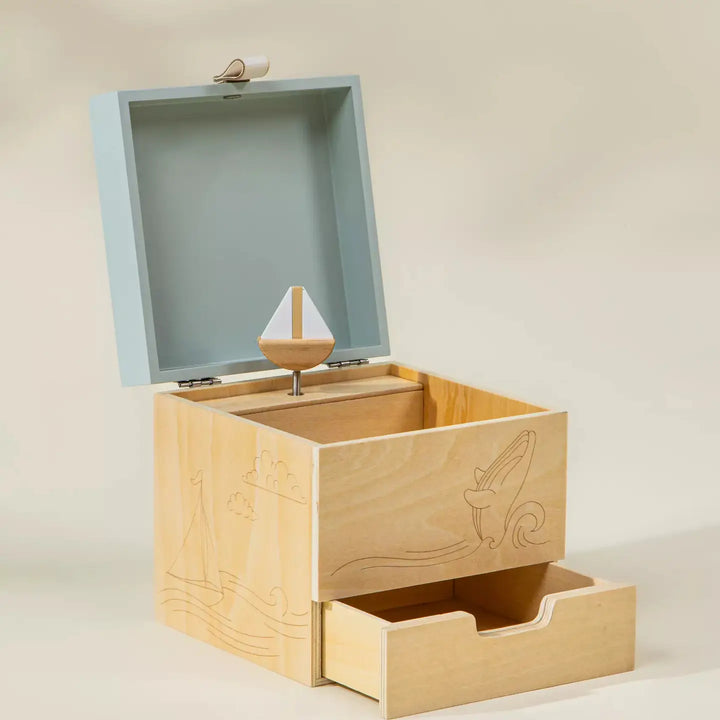 Wooden Musical Souvenir Box - Ocean