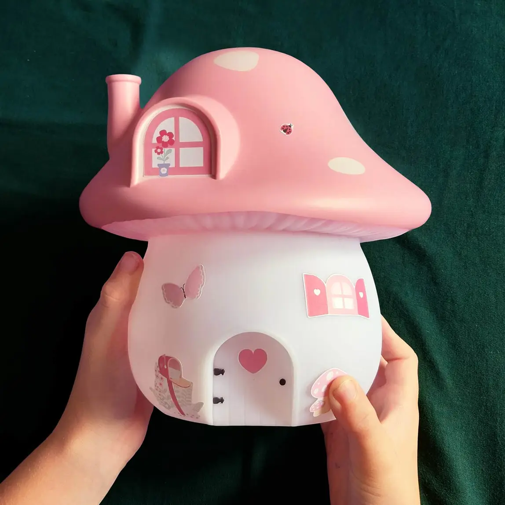 NEW Portable Lamp: Mushroom Pink House