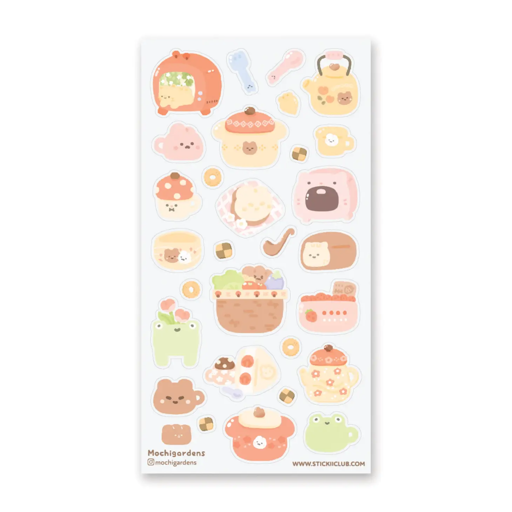 NEW Kawaii Sticker Sheet- Lunch Time