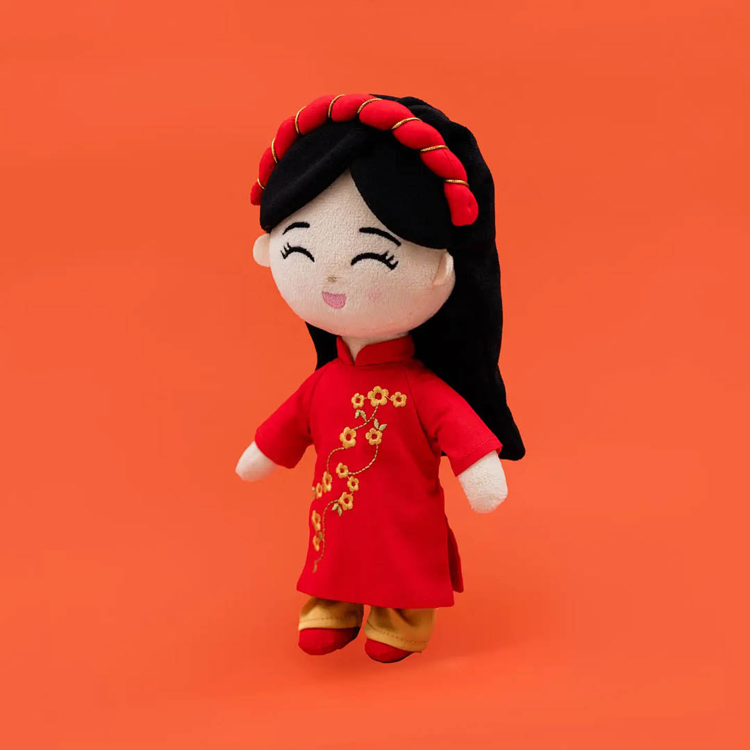 Vietnamese 'hoa' Cultural Mini Doll