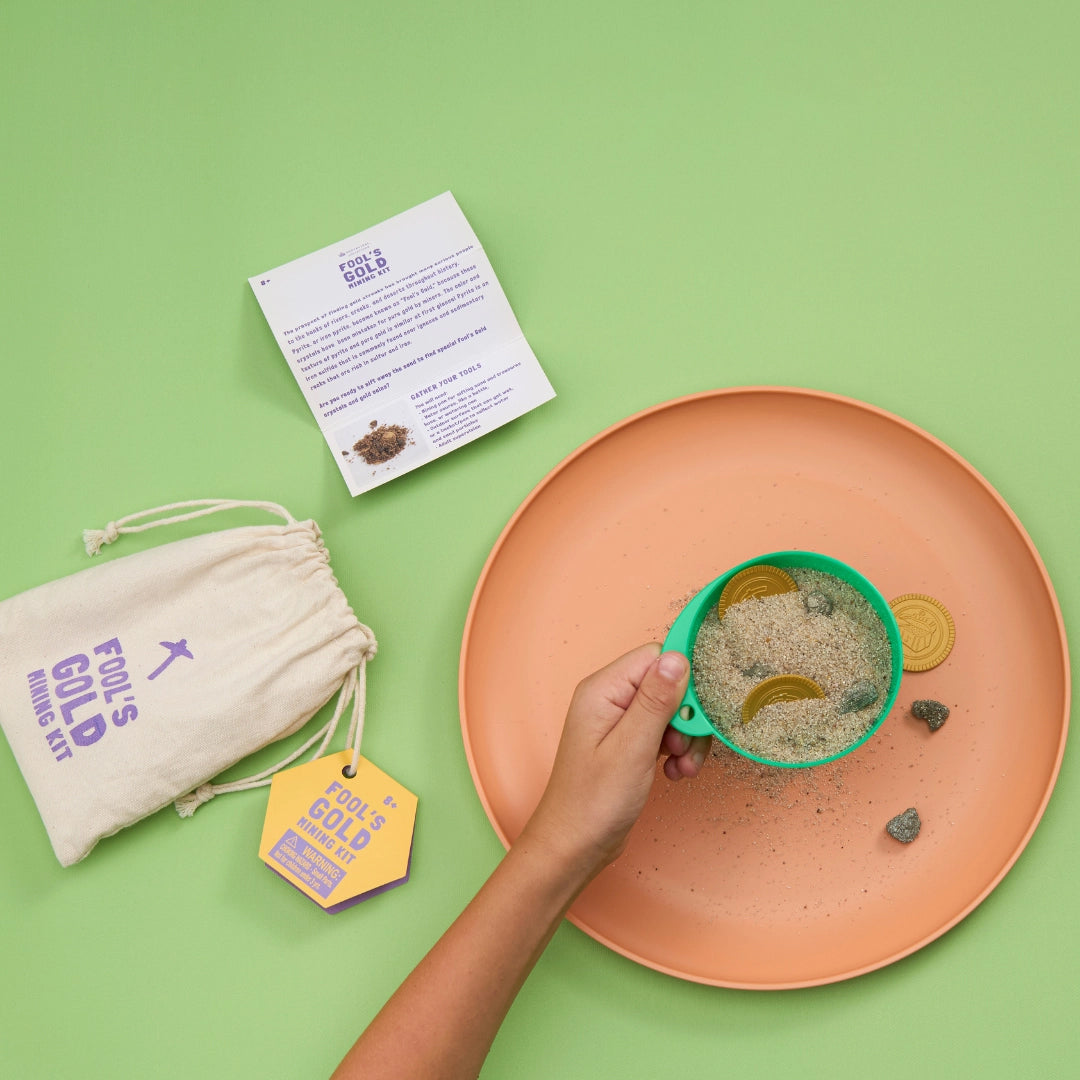Fool's Gold Mining Kit - Sift Real Sand and Crystals!