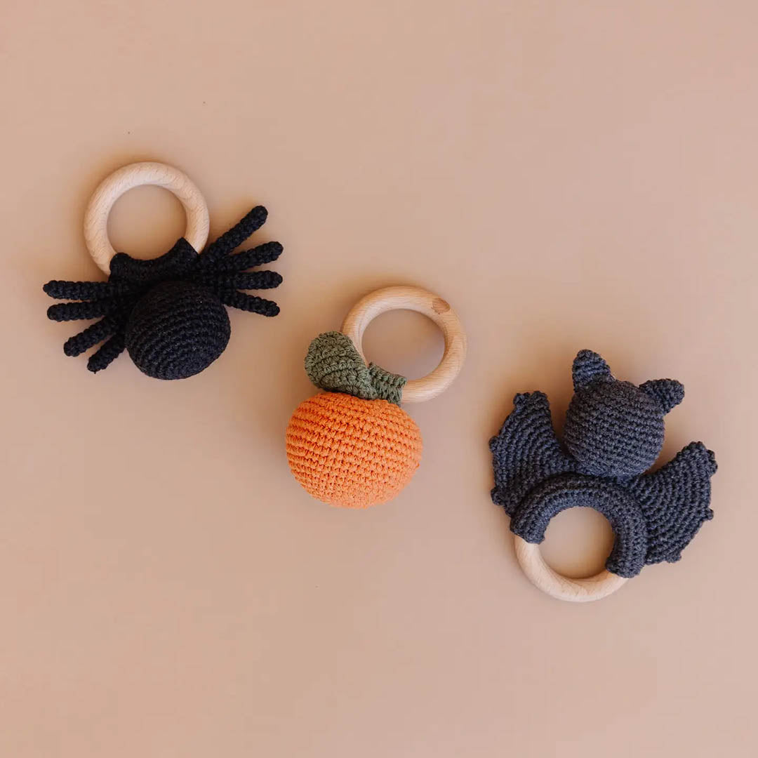 Teether Bat Cotton Crochet Rattle