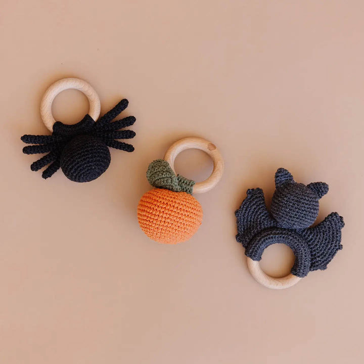 Teether Bat Cotton Crochet Rattle