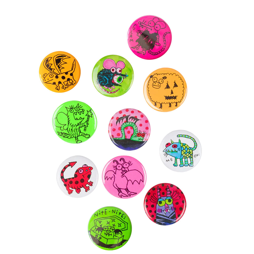 Spooky Pinback Button Mix
