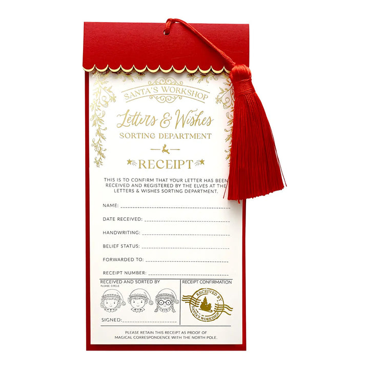 Letter To Santa Receipt Christmas Gift Tag