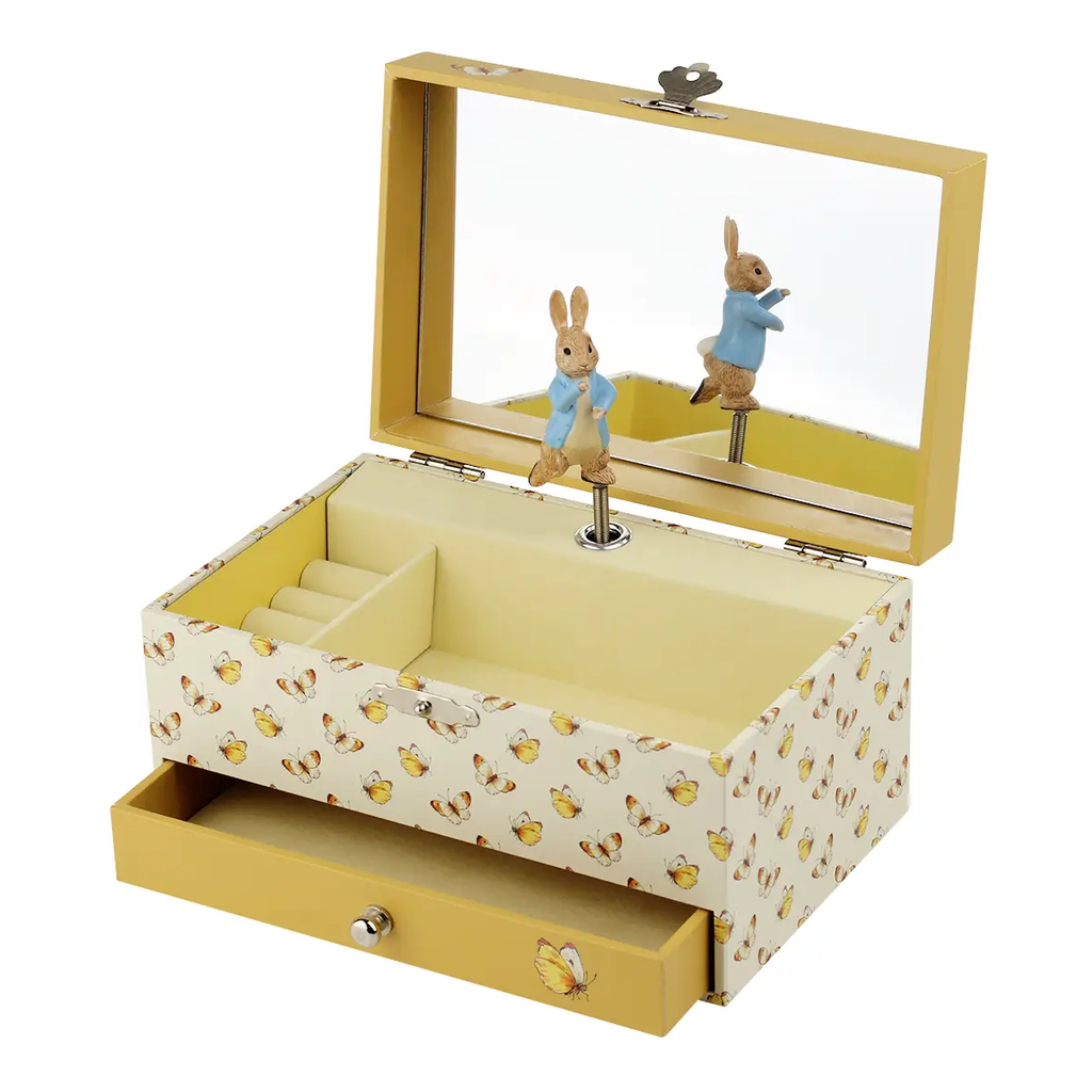 NEW Jewelry Music Box- Beatrix Potter Large Yellow