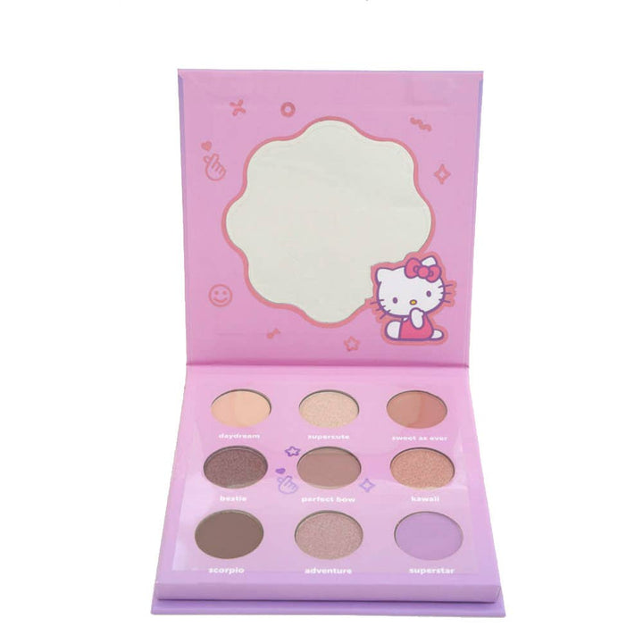 NEW Kawaii Cute 9 Color Eyeshadow Palette Purple - The Creme Shop x Hello Kitty