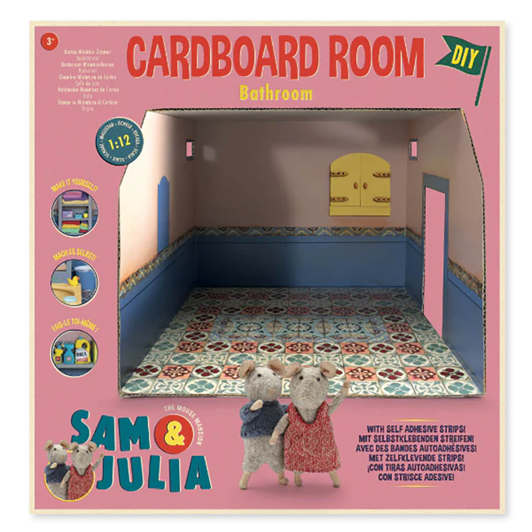 NEW Mouse Mansion Playhouse DIY- Cardboard Room Bathroom