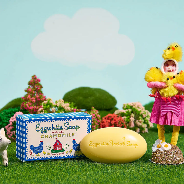 Eggwhite & Chamomile Facial Soap - Gingham