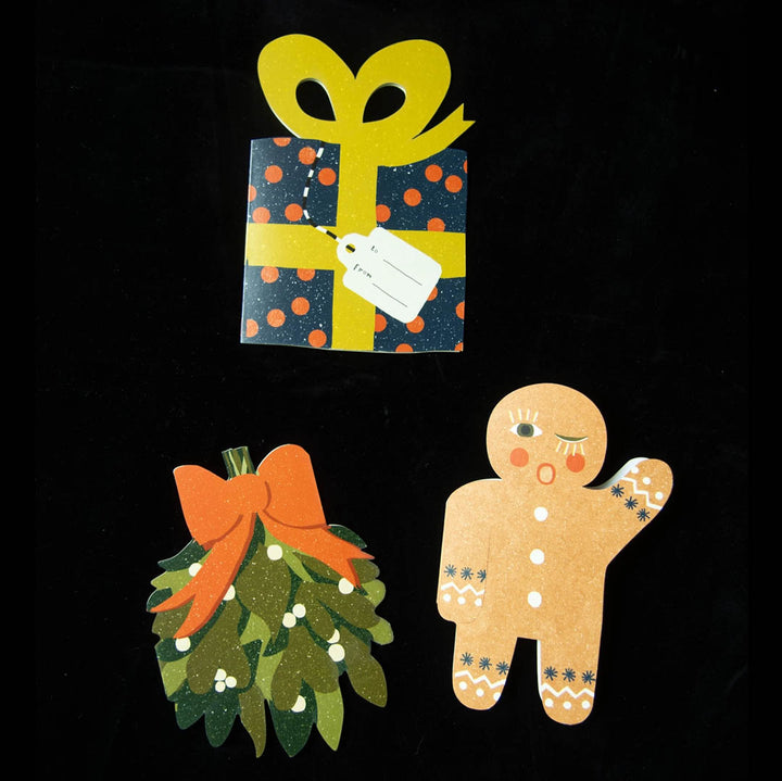 Gingerbread Man Holiday - Die Cut Card