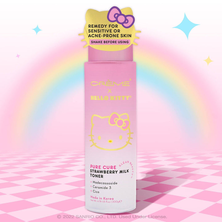 NEW The Crème Shop x Hello Kitty Pure Cure Strawberry Milk Toner