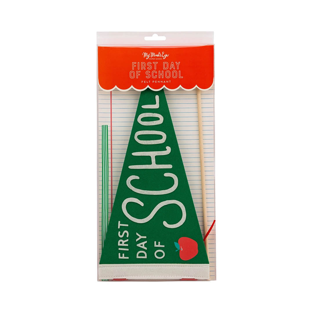 First Day Felt Pennant - Green