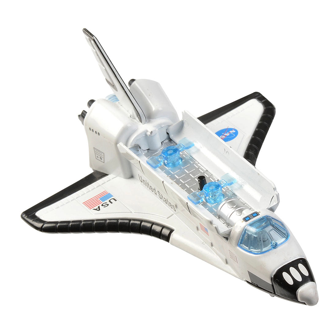 NEW Pull Back Die Cast Space Shuttle with Lights & Sound