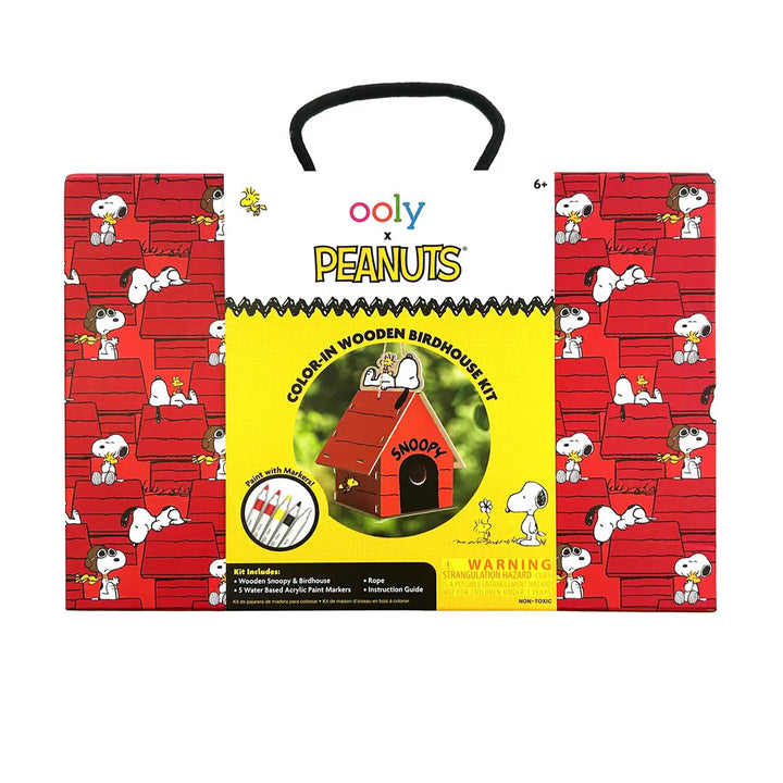 OOLY x Peanuts: Color-in' Wooden Birdhouse Kit