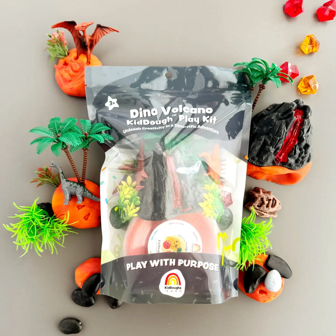 NEW Scented Natural Sensory Play Dough Kit- Volcano (Cherry Mango)
