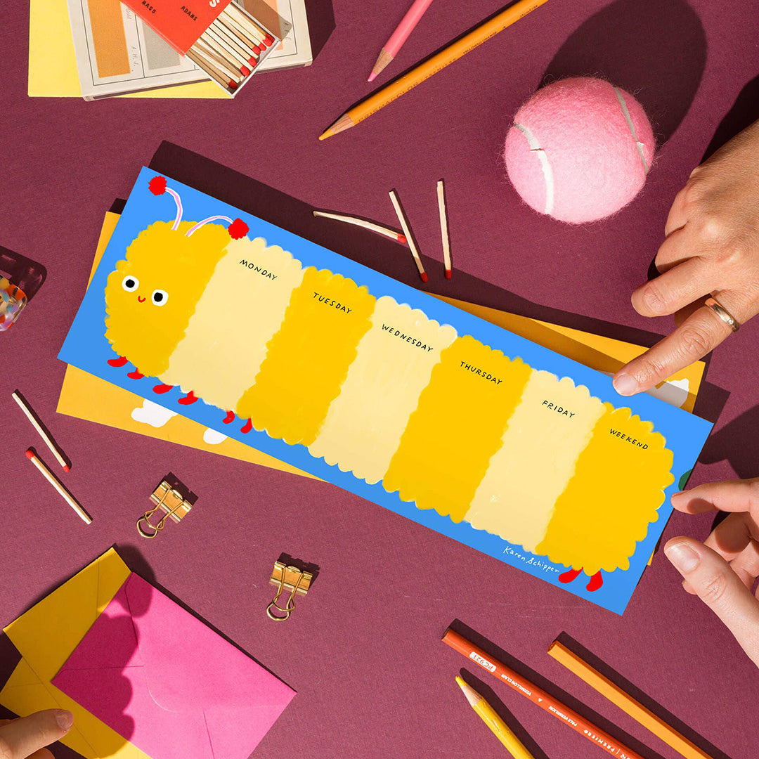 Collin Caterpillar Weekly Desk Planner Pad