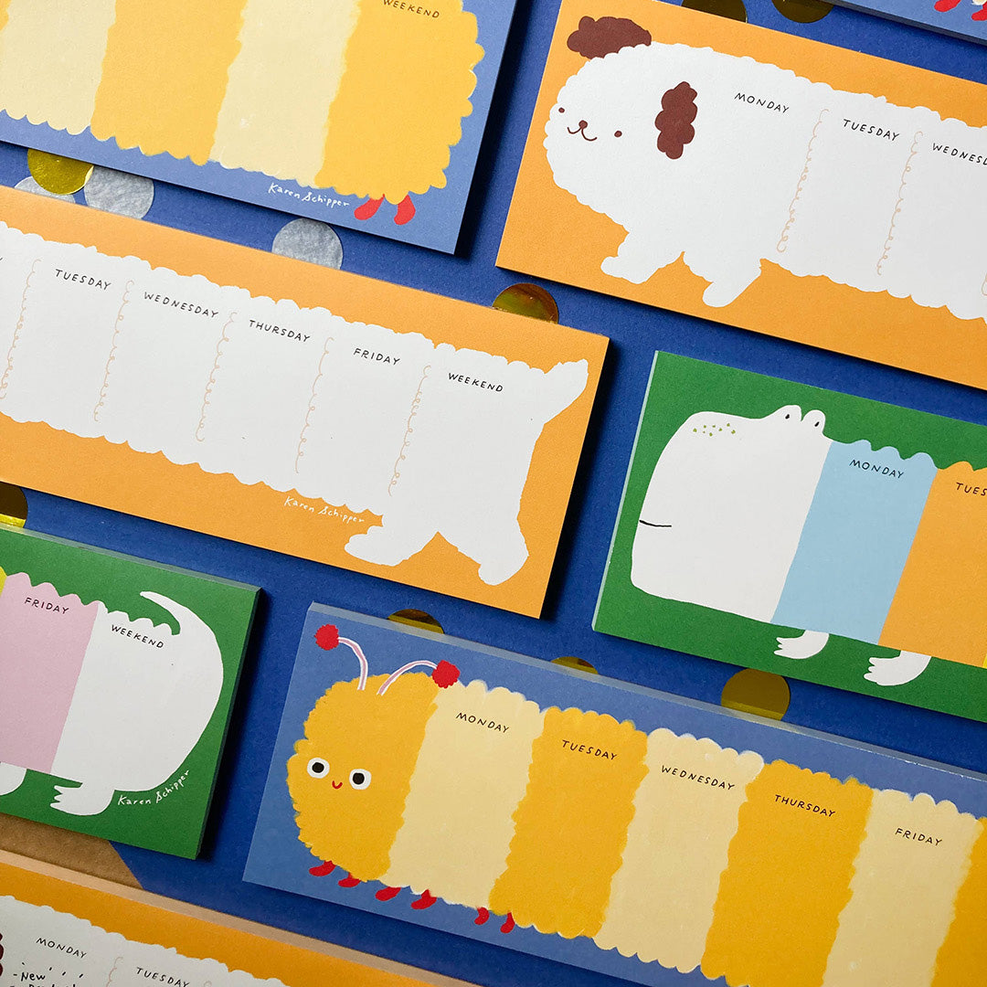 Collin Caterpillar Weekly Desk Planner Pad