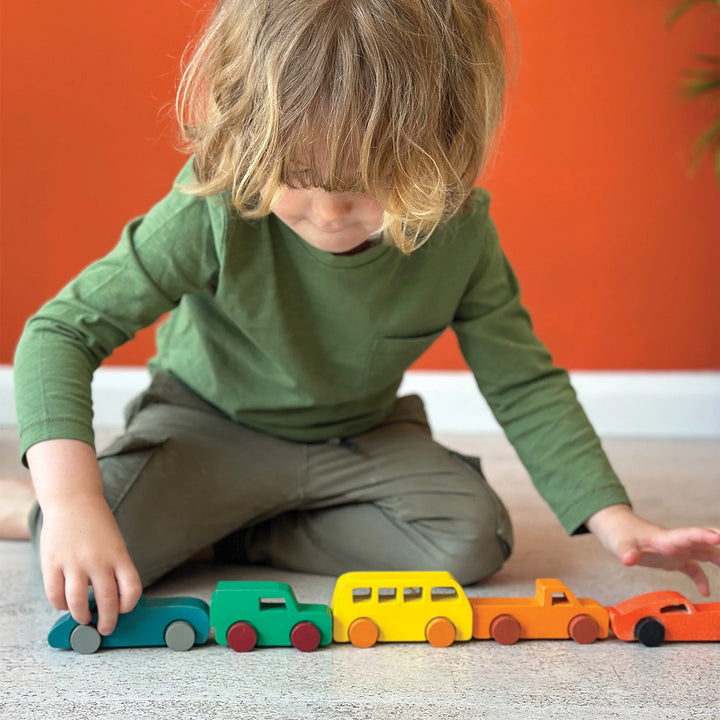 Wooden Colorful Car Assortment