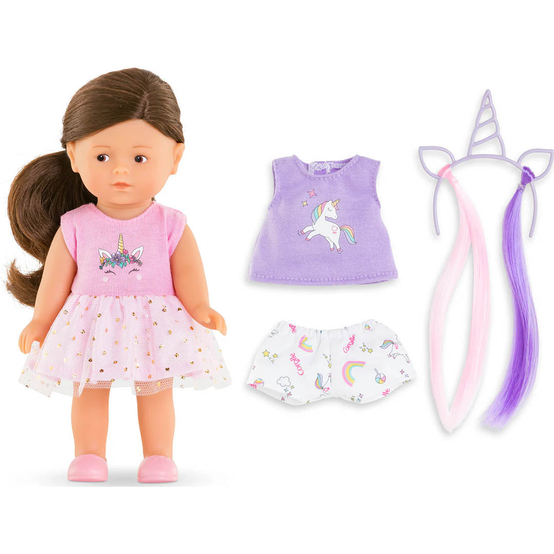 NEW French Doll 8" Corolline Gift Set- Romy Unicorn