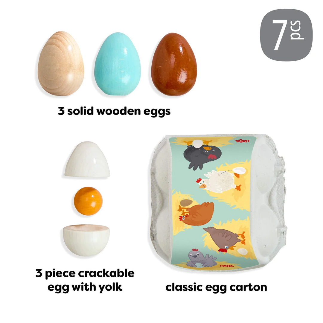 Creative Play – Wooden Eggs Play Food Set